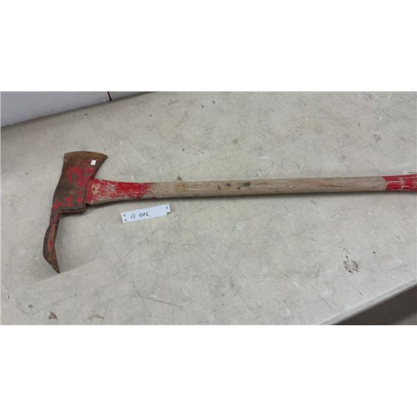 Pickhead Fireman's Axe with Wooden Handle