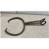Image 2 : Antique Forged Iron Ice Tongs