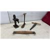 Image 1 : Antique Cast Iron No. 16 Screw Jack, Cobbler's Shoe Form, Dog Hames, and More