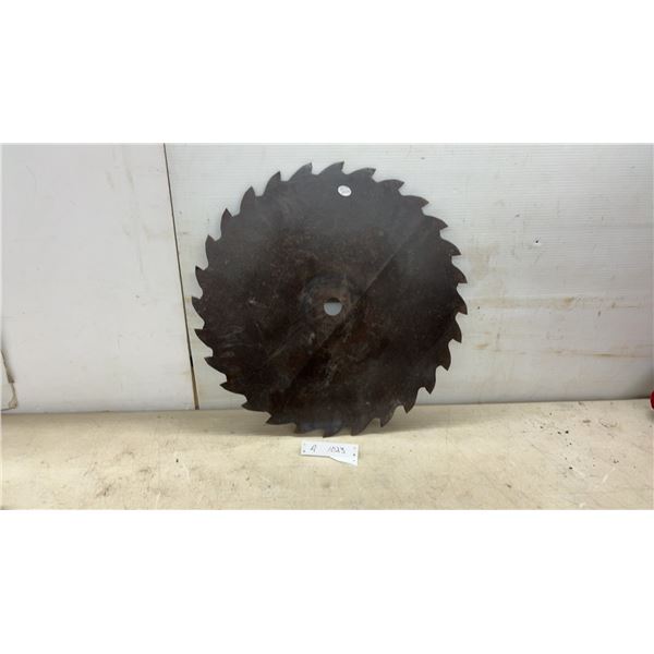Large Industrial 21" Circular Saw Blade with Coarse Teeth and Central Arbor Hole