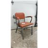 Image 1 : Vintage Royal Metal Manufacturing Co. Industrial Armchair with Upholstered Seat and Back