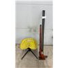 Image 1 : Yellow Tractor Seat Stool and Jackall Mark V High-Lift Jack, 8000-Pound Capacity