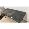 Image 2 : Black Plastic Folding Table with Metal Legs 72 x 30