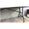 Image 3 : Black Plastic Folding Table with Metal Legs 72 x 30