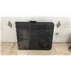 Image 4 : Black Plastic Folding Table with Metal Legs 72 x 30
