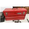 Image 4 : Stanley Red Metal Toolbox, Strong N Tuff 19" Tool Box, C-Clamps, Grease Guns, and More