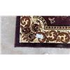 Image 2 : Machine-Made Area Rug with Floral Medallion in Maroon, Cream, Brown 63 x 86