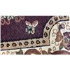 Image 4 : Machine-Made Area Rug with Floral Medallion in Maroon, Cream, Brown 63 x 86