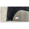 Image 2 : Abstract Geometric Area Rug in Black, Grey, and Beige, 62 x 86