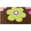 Image 3 : Two Area Rugs, Brown Floral Pattern 77 x 59 and Solid Purple 69 x 48