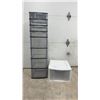 Image 1 : Seven-Tier Clear Plastic Storage Drawer Tower with Black Frame and Single-Drawer Storage Unit
