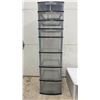 Image 3 : Seven-Tier Clear Plastic Storage Drawer Tower with Black Frame and Single-Drawer Storage Unit