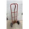Image 4 : Red Steel Two-Wheel Hand Truck with Pneumatic Tires
