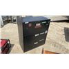 Image 1 : Black Metal Three-Drawer Lateral Filing Cabinet 36x18x41