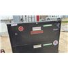 Image 2 : Black Metal Three-Drawer Lateral Filing Cabinet 36x18x41