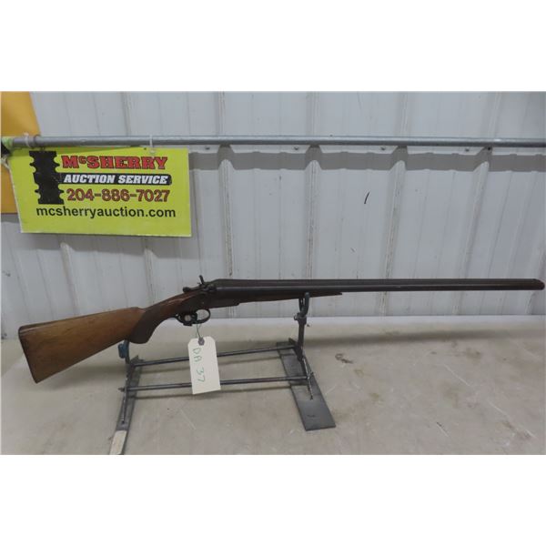 J Manton – 12 Gauge, Double Barrel, 30" Barrel, External Hammers, 2 Triggers, Serial No. 183. *A