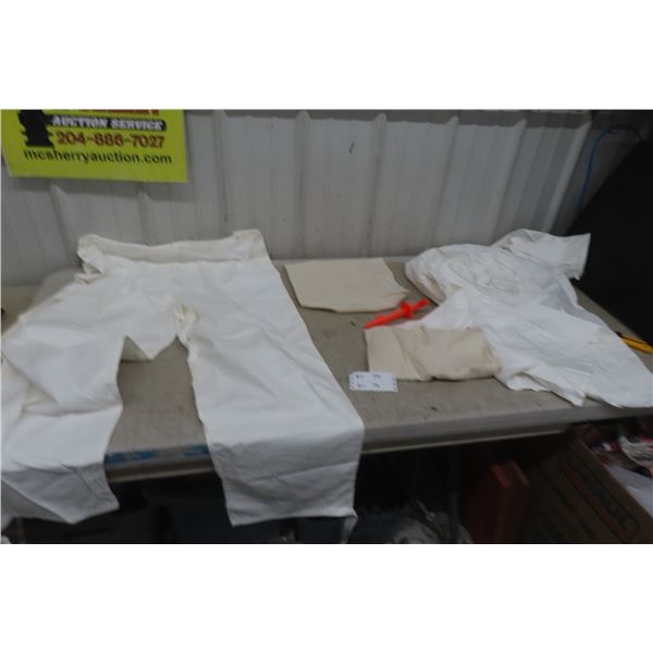 White Butcher Wear Pants,Jacket and Related Items
