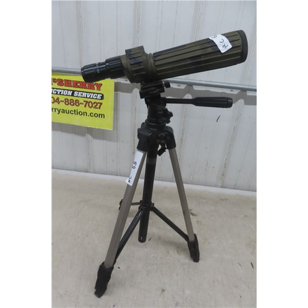 Tasco Model EW5072BC Spotting Scope & V Elbur Tri-Pod