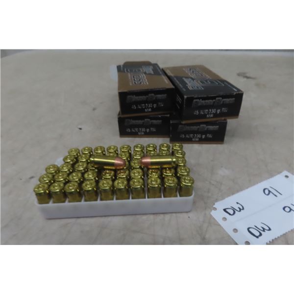 Blazer Brass 45 Auto Ammo, 200 Rounds. *A valid PAL is required at pickup for ammunition.*