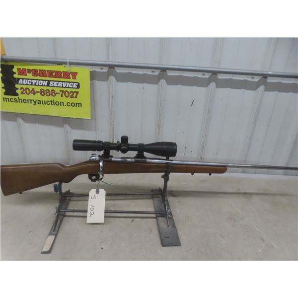 Mauser 98 – Converted .22-250, Bolt Action, 24" Barrel, w/ Tasco 2.5-10×42, Stainless Barrel, S/N