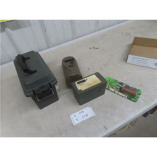 Ammo Box, Elk Call, Trail Camera