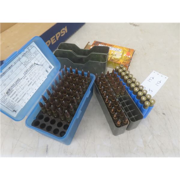7×57 Ammo, 90 Rounds, Reloads — Use at Own Risk