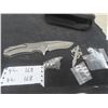 Image 1 : Marfione Custom Star Lord Flipper Knife, Titanium Handle, 9" Recurve Blade w/ Accessories and Soft