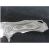 Image 6 : Marfione Custom Star Lord Flipper Knife, Titanium Handle, 9" Recurve Blade w/ Accessories and Soft
