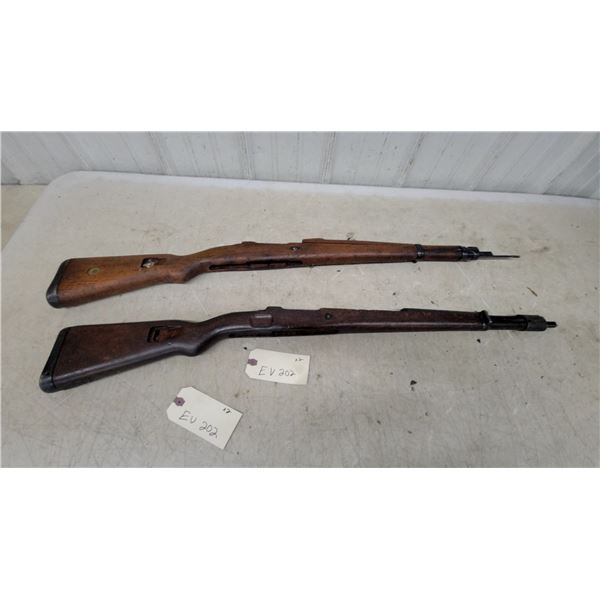 Two Mauser K98k Rifle Stocks