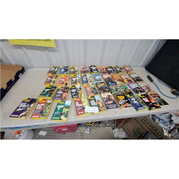 Collection of Vintage Military Adventure Paperback Novels, Soldier of Fortune Series and More