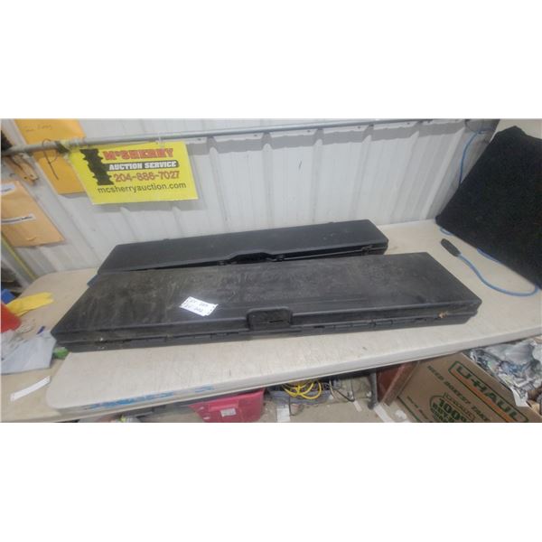 Two Hard Plastic Long Gun Cases with Foam Padding
