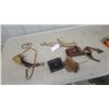 Image 1 : Powder Horn with Leather Strap, Powder Flasks, and Leather Ammo Pouches