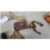 Image 4 : Powder Horn with Leather Strap, Powder Flasks, and Leather Ammo Pouches
