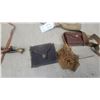 Image 5 : Powder Horn with Leather Strap, Powder Flasks, and Leather Ammo Pouches