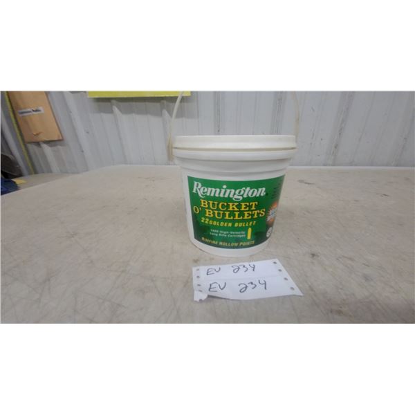 Remington Bucket O' Bullets 22 Golden Bullet 1400-Round Rimfire Hollow Point Long Rifle Ammunition.