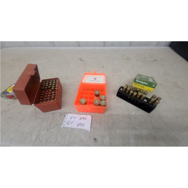 5 x 12 Gauge Scare Cartridges 250 Savage Ammo 11 Rounds 357 Rem 26 Rounds plus Brass. *A valid PAL