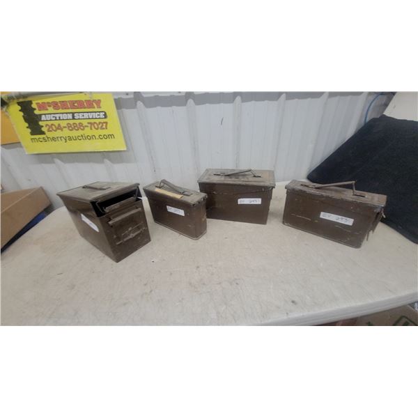 4x Military Surplus Ammunition Cans, M2A1 .50 Caliber and M19A1 .30 Caliber. *A valid PAL is
