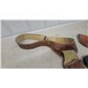 Image 3 : Tooled Leather Western Holster Rig with Cartridge Belt and Two Pistol Cases