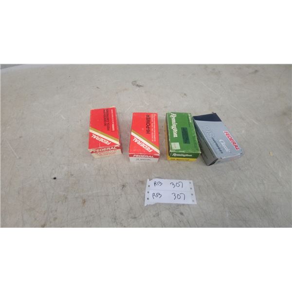Four Boxes of .38 Special Ammunition: Federal, Remington, 50 Rounds Each, 200 Rounds Total. *A