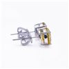Image 4 : Plated 14KT White Gold 4.00ctw Ice Blue Fire Moissanite Earrings