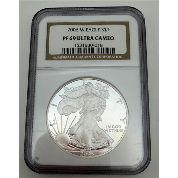 Certified 2006 W Silver Eagle PF 69 Ultra Cameo