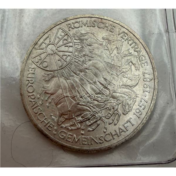 1987 10 Deutsche Mark Silver Coin