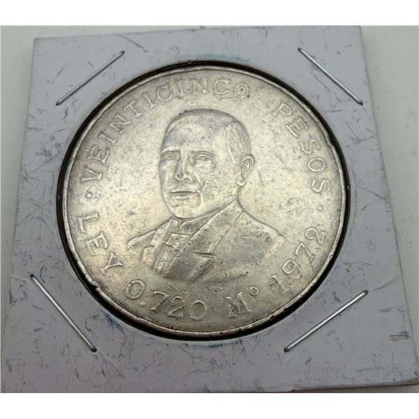 1972 Mexico 25 Pesos .720 Silver Coin
