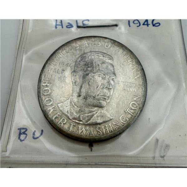 1946 Booker T Washington Silver Half Dollar