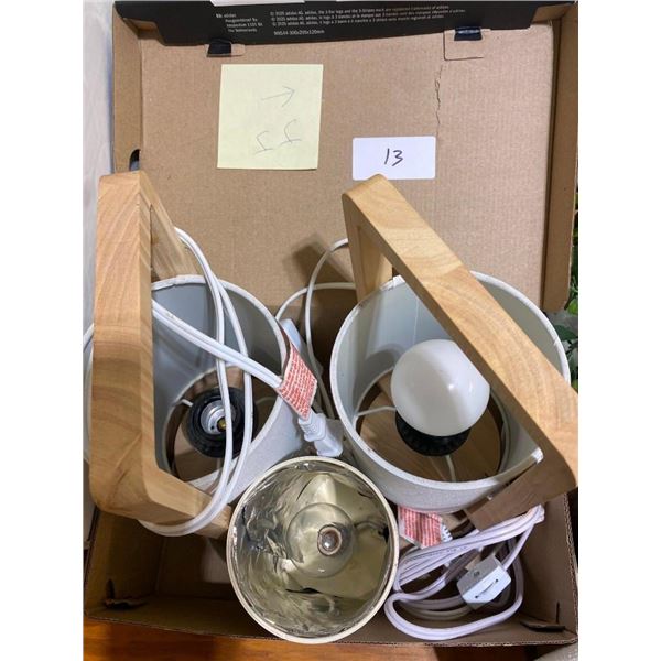 BOX LOT OF LAMPS