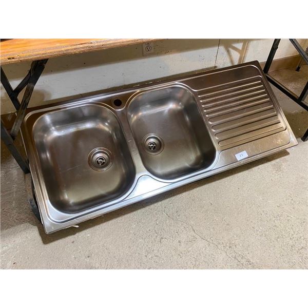 STAINLESS SINK - 48 X 20 IN