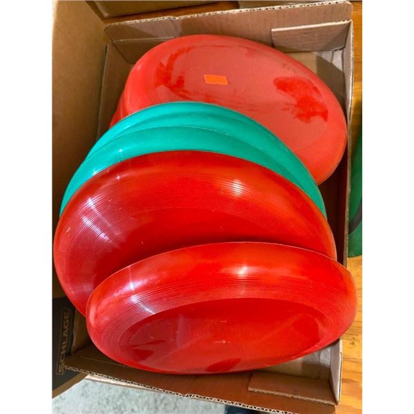BOX LOT OF FRISBEES