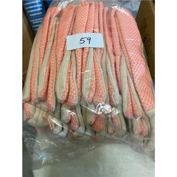 12 PAIR OF SIZE LARGE COTTEN GLOVES