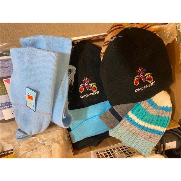 BOX LOT OF ASSORTED TOQUES