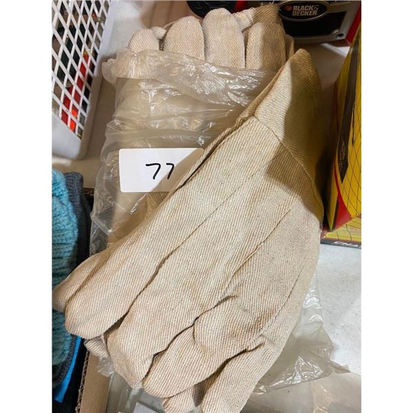 12 PAIRS OF GARDEN GLOVES - SIZE LARGE